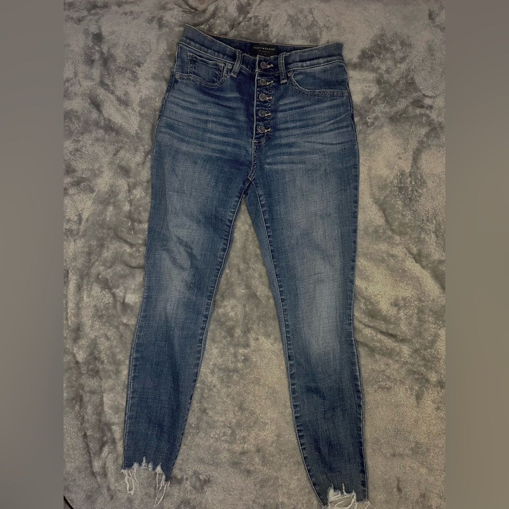 Lucky Brand Los Angeles High Rise Skinny Jeans , Size 4 ( 27 ).